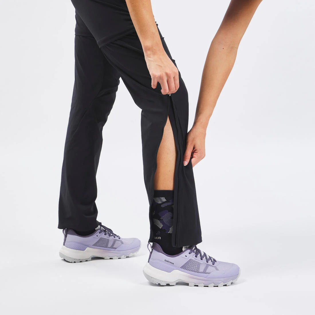 Pantalón transformable de senderismo montaña - MH550 - negro - Mujer - Image 15