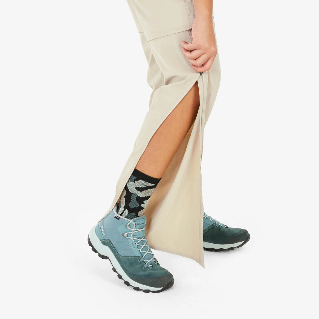 Pantalón transformable de senderismo montaña - MH550 - negro - Mujer - Image 9