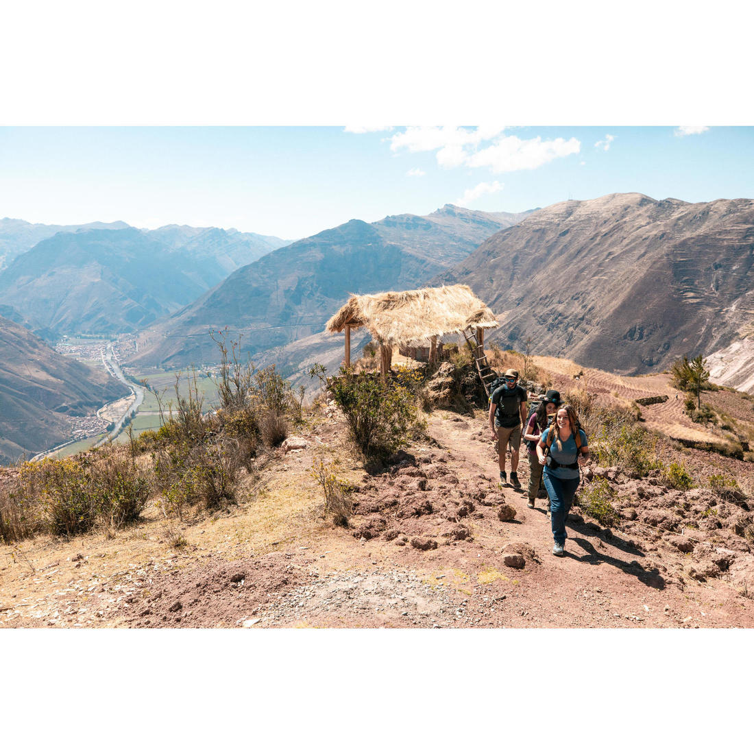 Pantalón transformable trekking viaje TRAVEL 100 mujer azul denim - Image 15