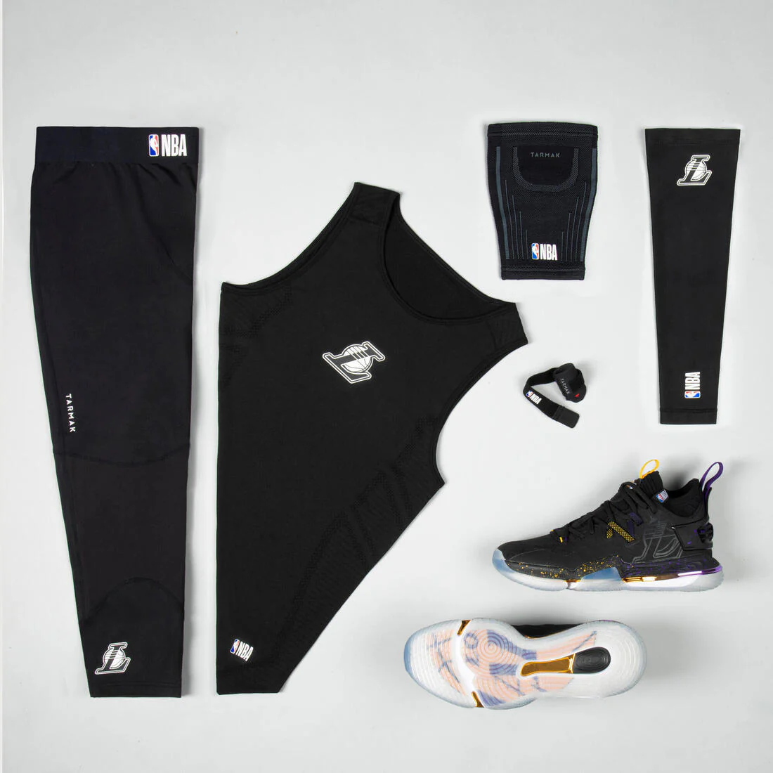 Pantorrillera de sujeción izquierda/derecha adulto NBA - Soft 300 negro - Image 6