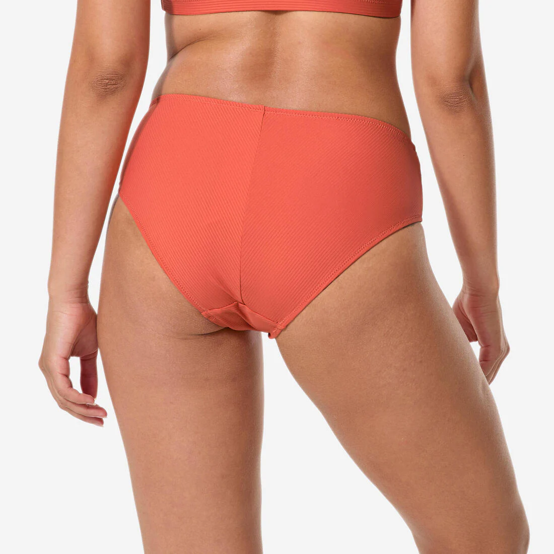 Panty de bikini de natación terracota texturizado para mujer 100 Lila Simy - Image 4