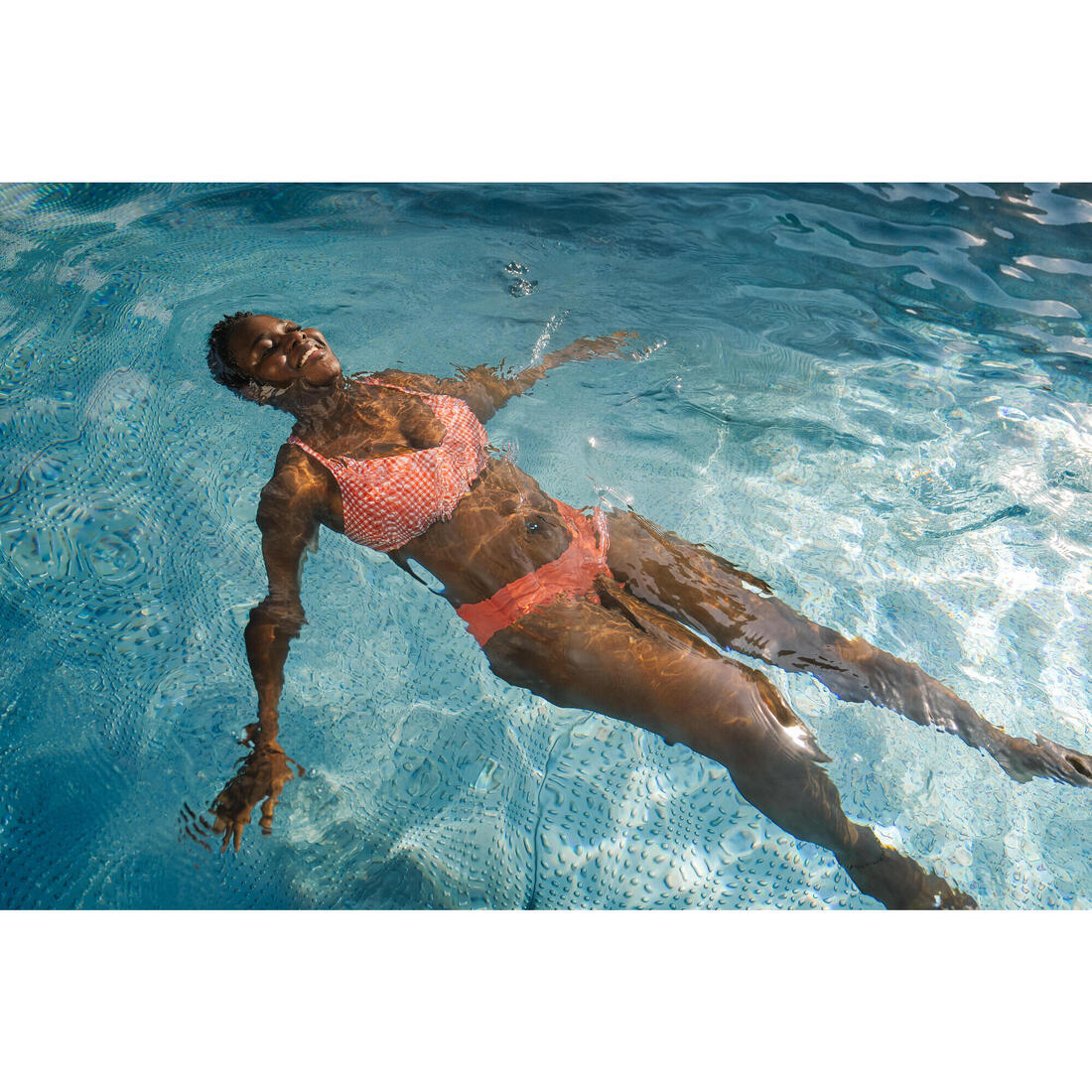 Panty de bikini de natación terracota texturizado para mujer 100 Lila Simy - Image 8