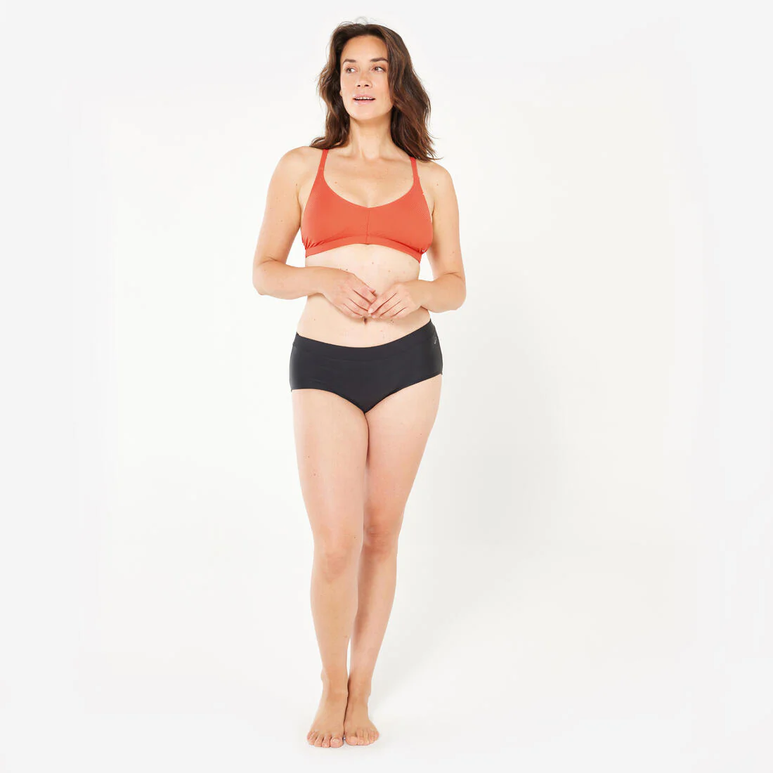 Panty de bikini de natación tipo short negro para mujer 100 Lola - Image 2