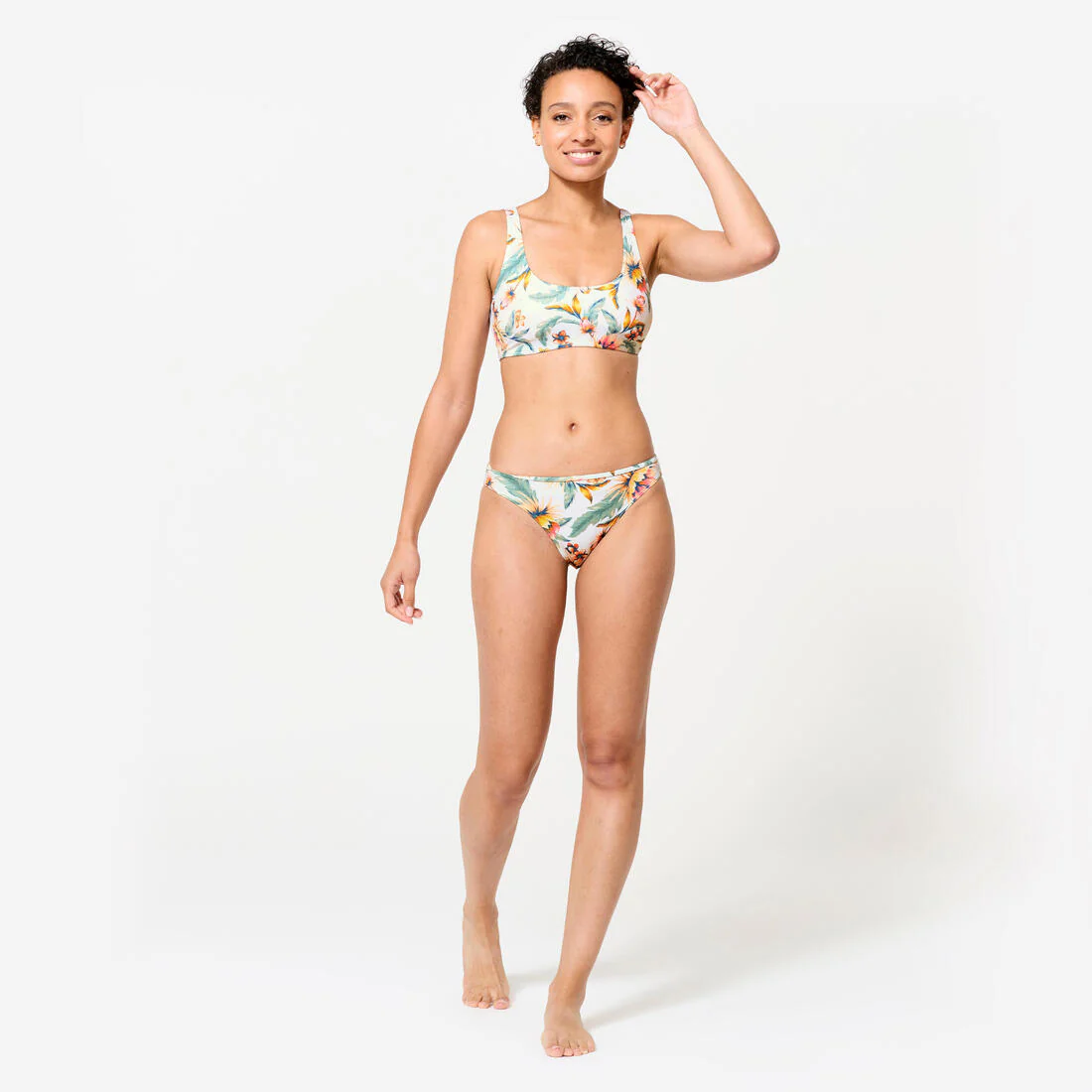 Panty de bikini de surf caqui para mujer Nina Paisley - Image 4