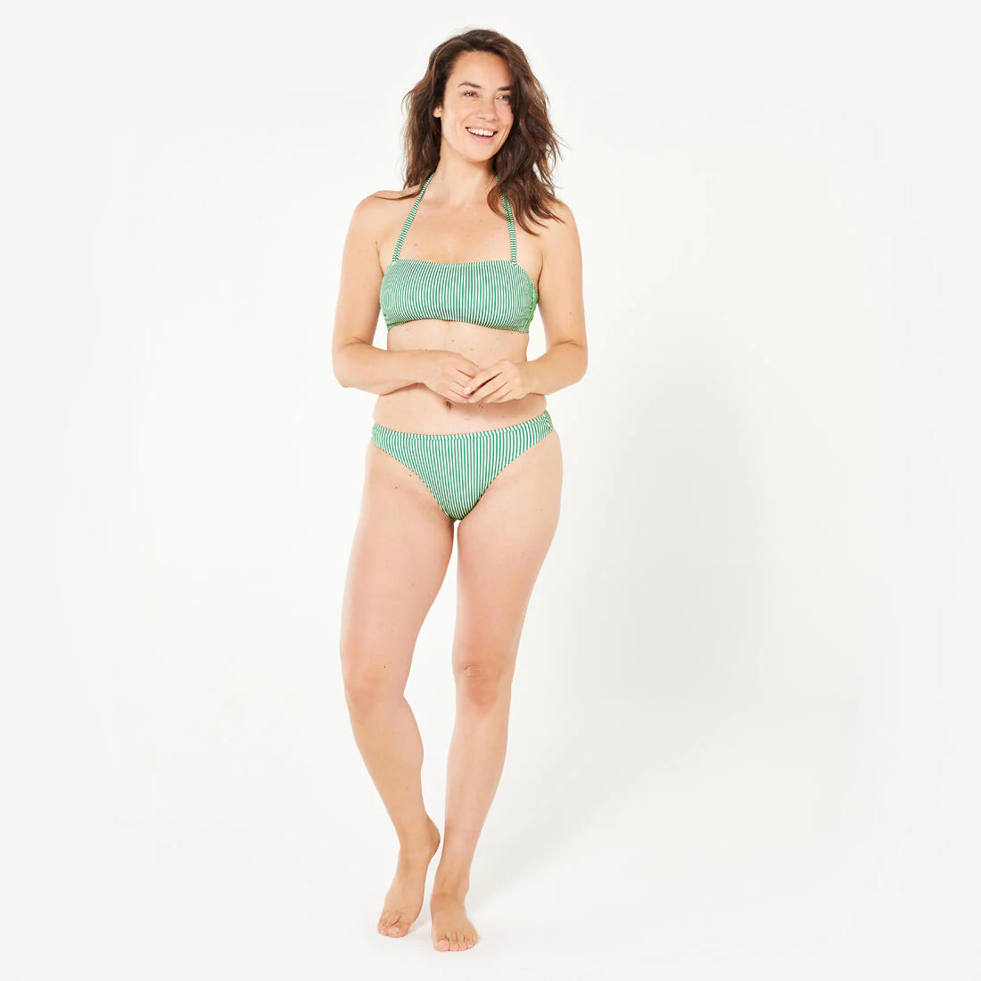 Panty de bikini de surf caqui para mujer Nina Paisley - Image 6