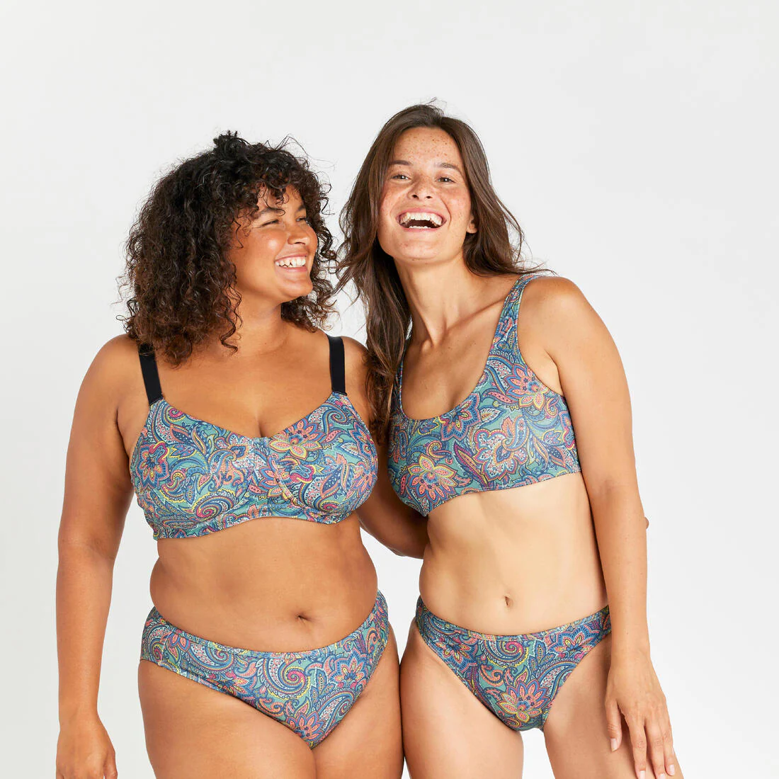 Panty de bikini de surf caqui para mujer Nina Paisley - Image 9