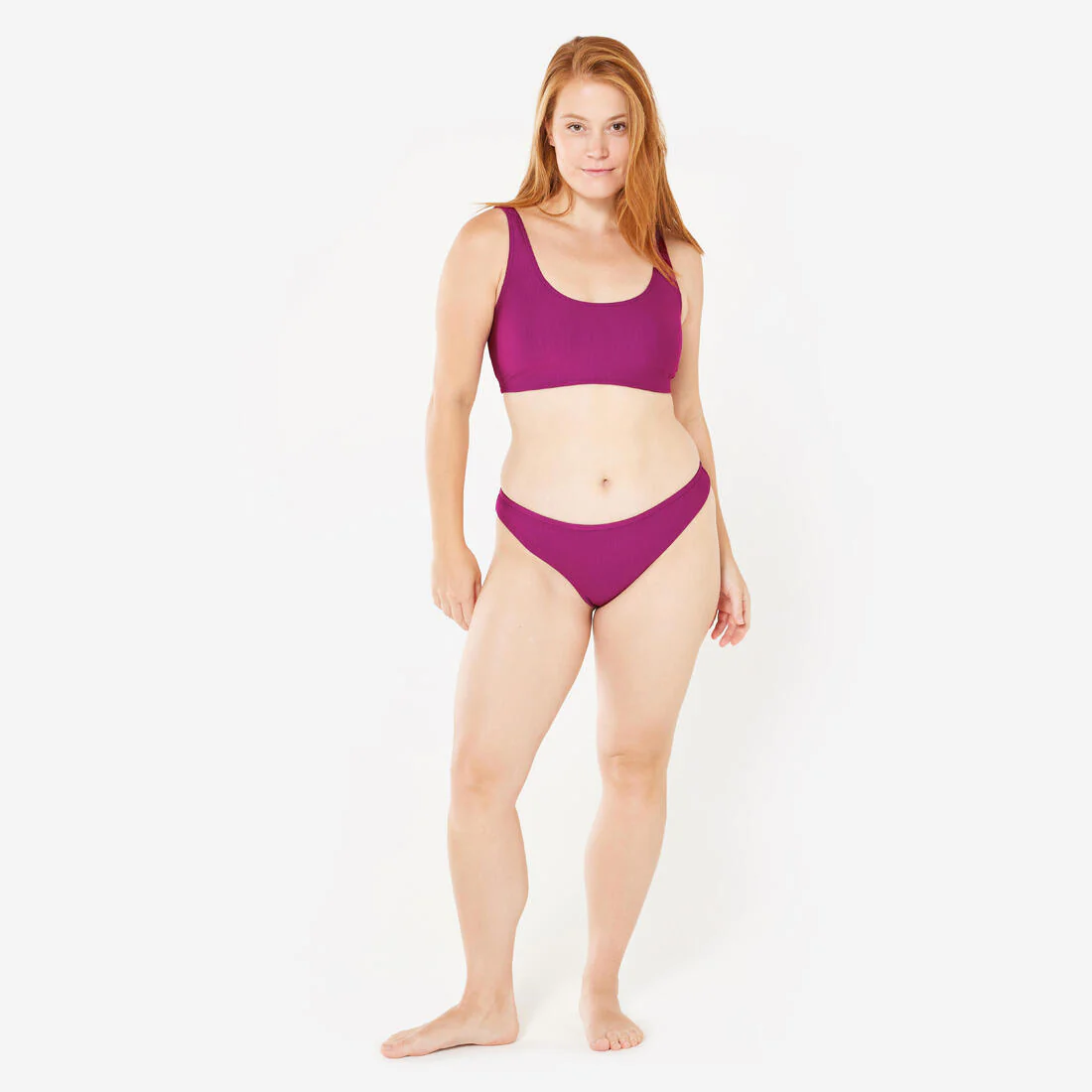 Panty de bikini de surf tipo tanga rosa texturizado para mujer Lulu Palmer - Image 3