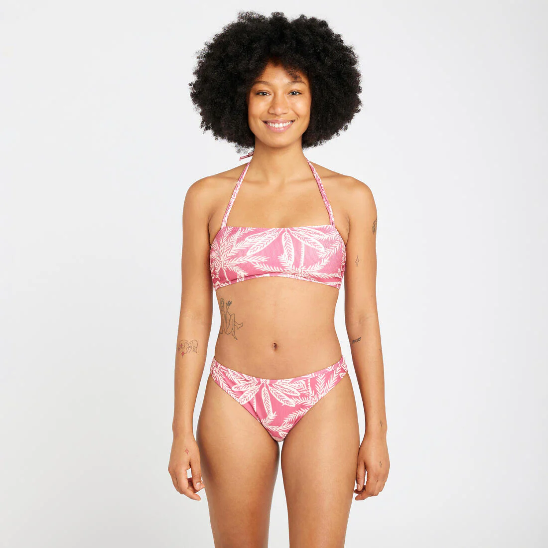 Panty de bikini de surf tipo tanga rosa texturizado para mujer Lulu Palmer - Image 8