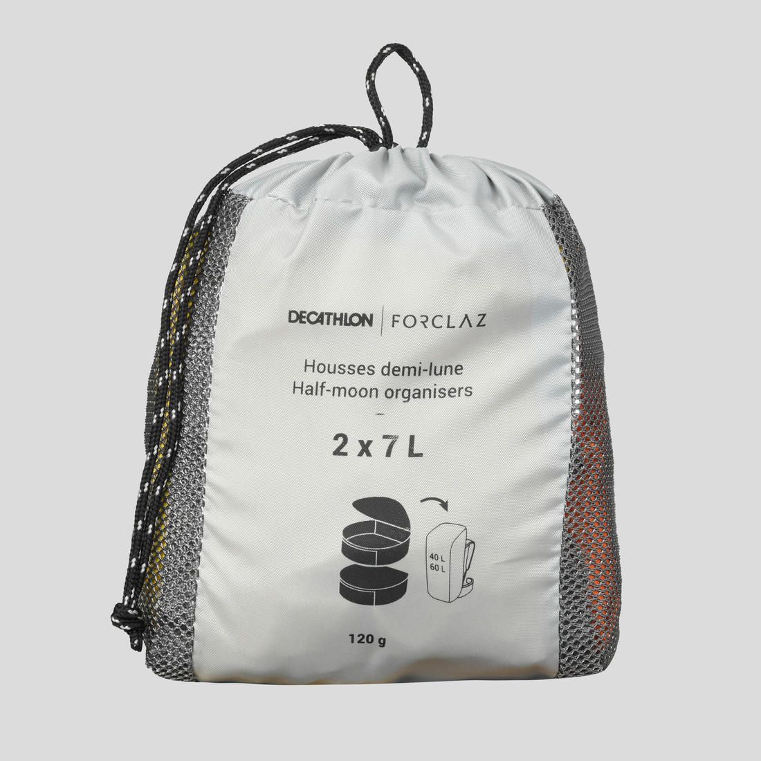 Paquete de 2 fundas de guardado de trekking - Media luna - 2 x 7 L - Image 3