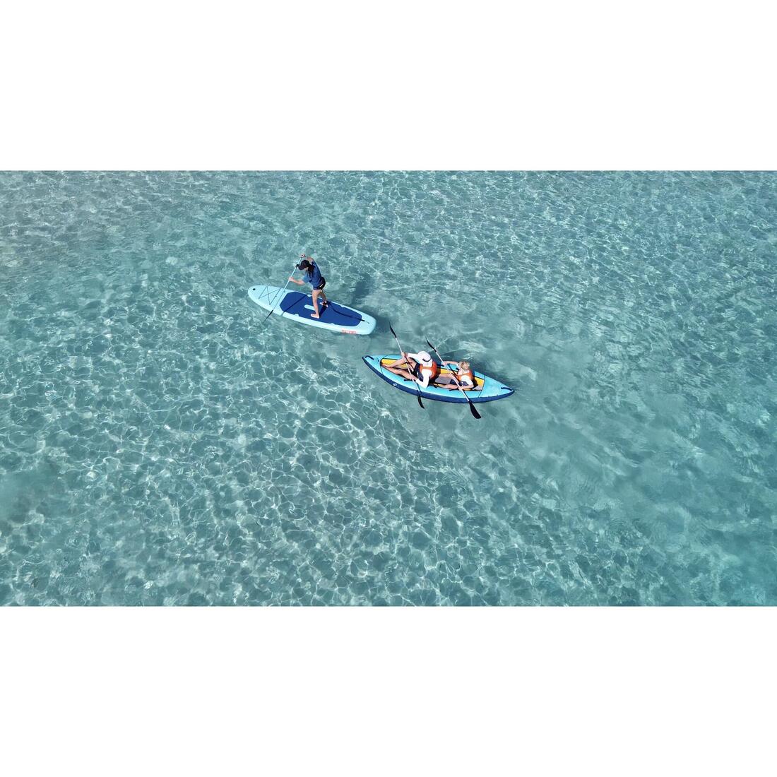 Paquete de stand up paddle inflable de 10'6 para 1 a 2 personas azul 100 - Image 30