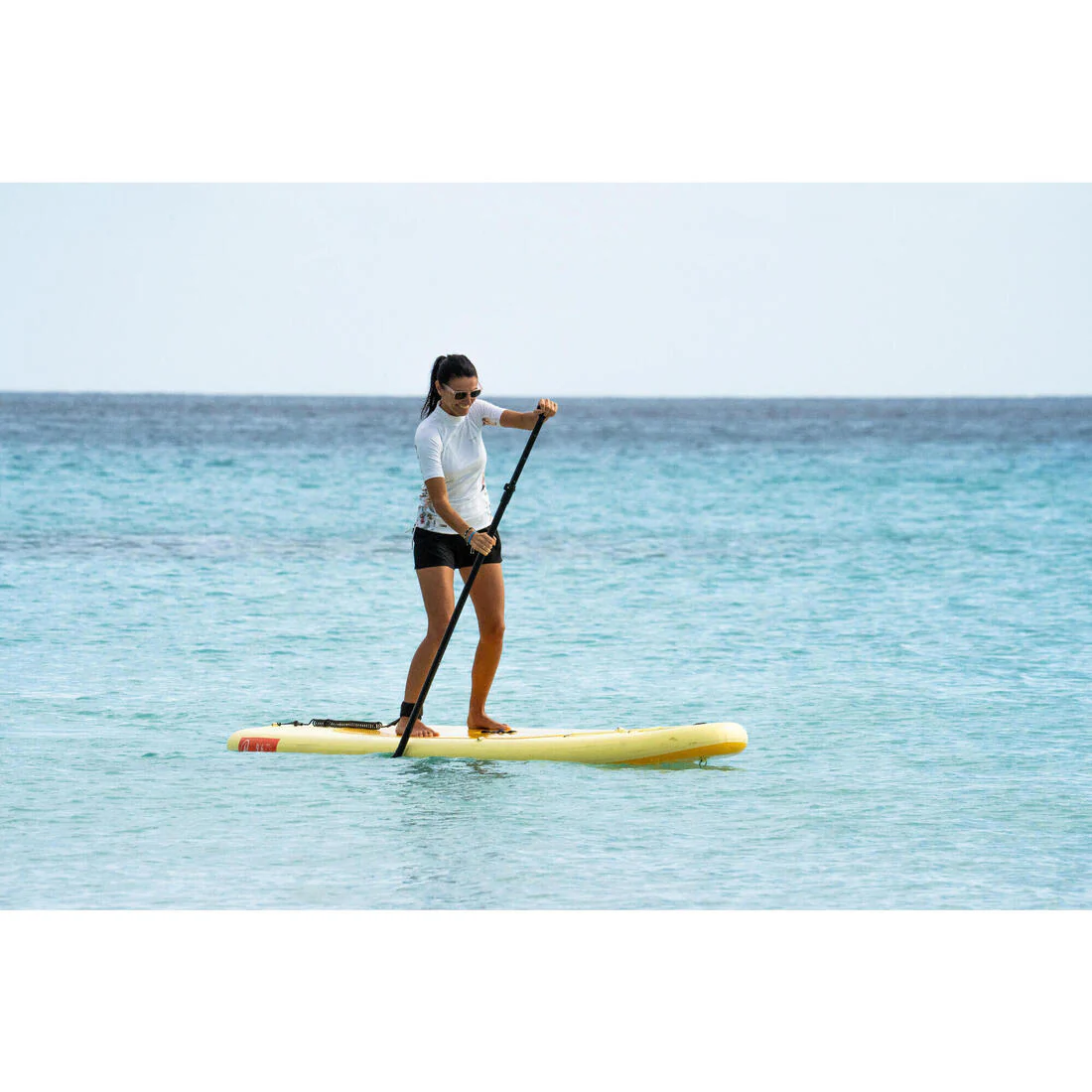 Paquete de stand up paddle inflable de 9'6 amarilla para una persona 100 - Image 44