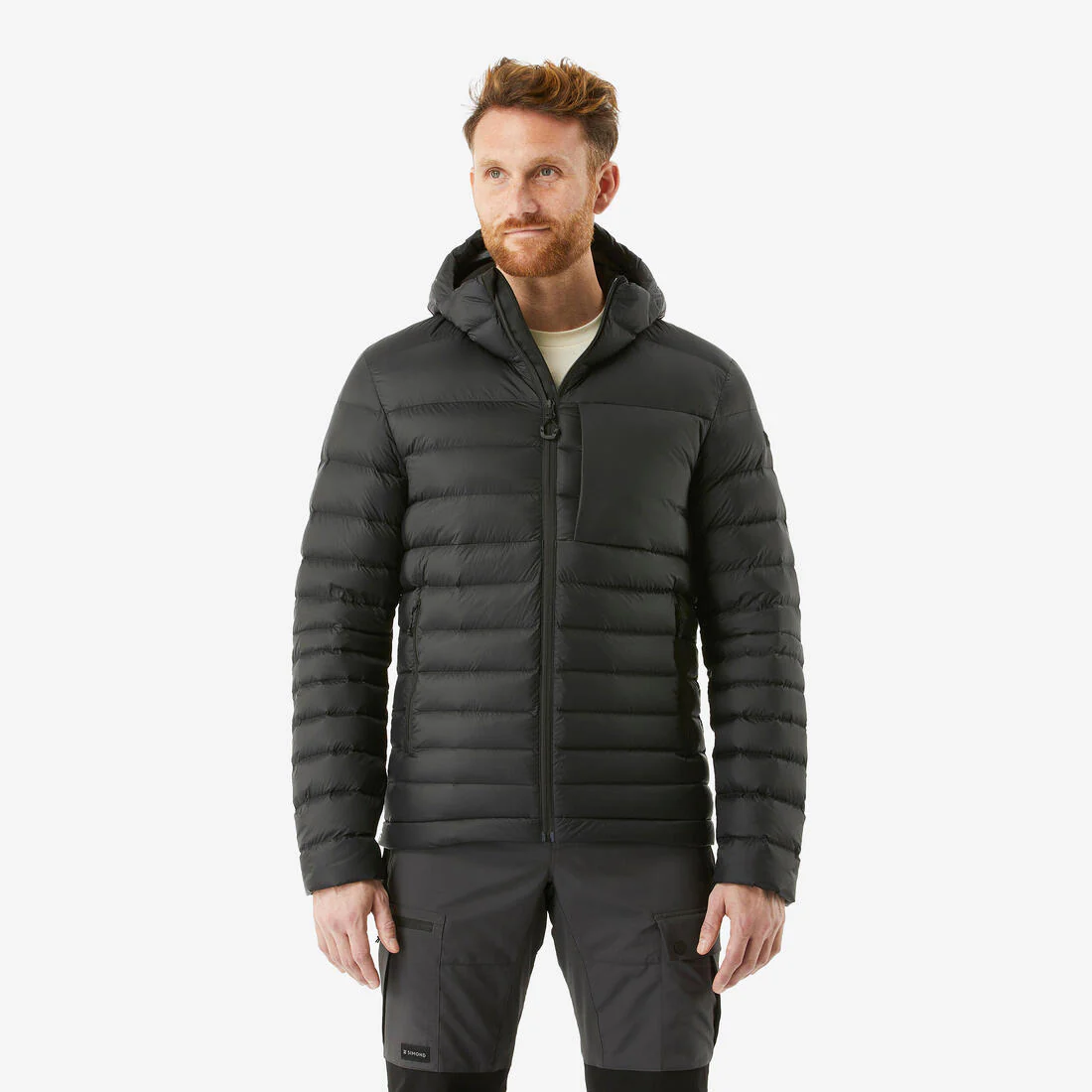 Chamarra de trekking acolchada con capucha hasta -10 °C para hombre MT500