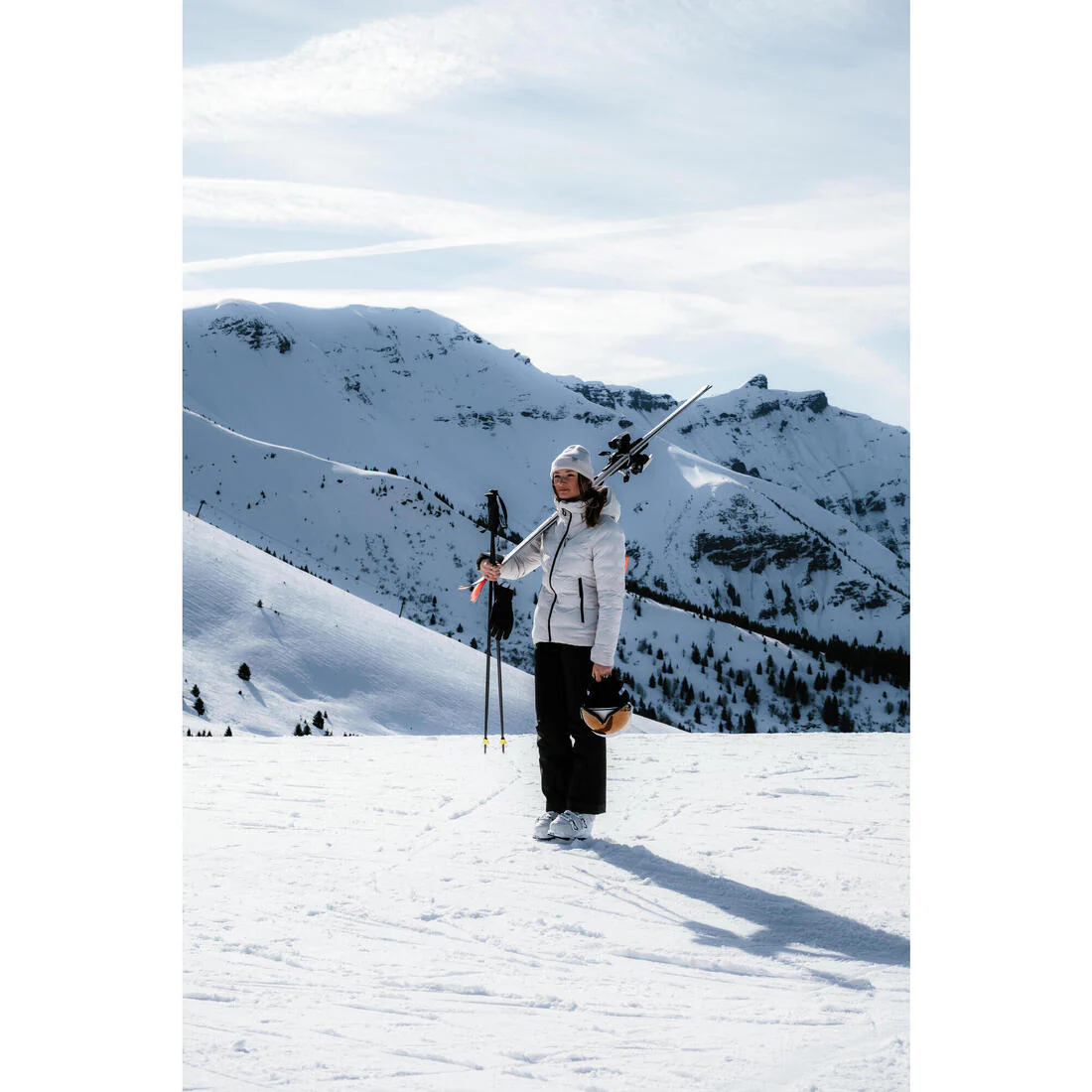 Chaqueta de Nieve Ski y Snowboard Mujer - Wedze 500 Cálida e Impermeable Perla - Image 10