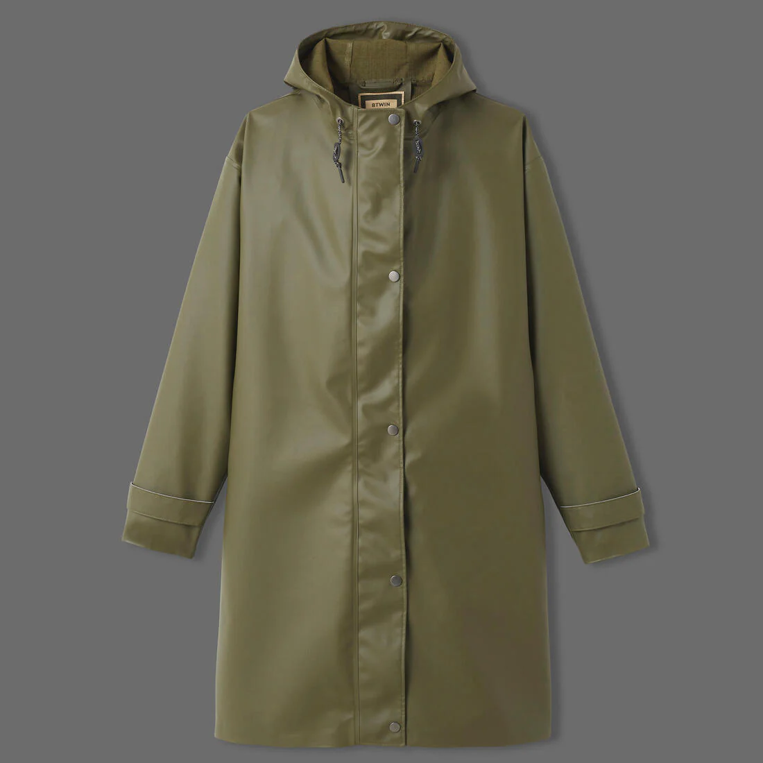 Parka de ciclismo urbano impermeable caqui unisex 540 - Image 27