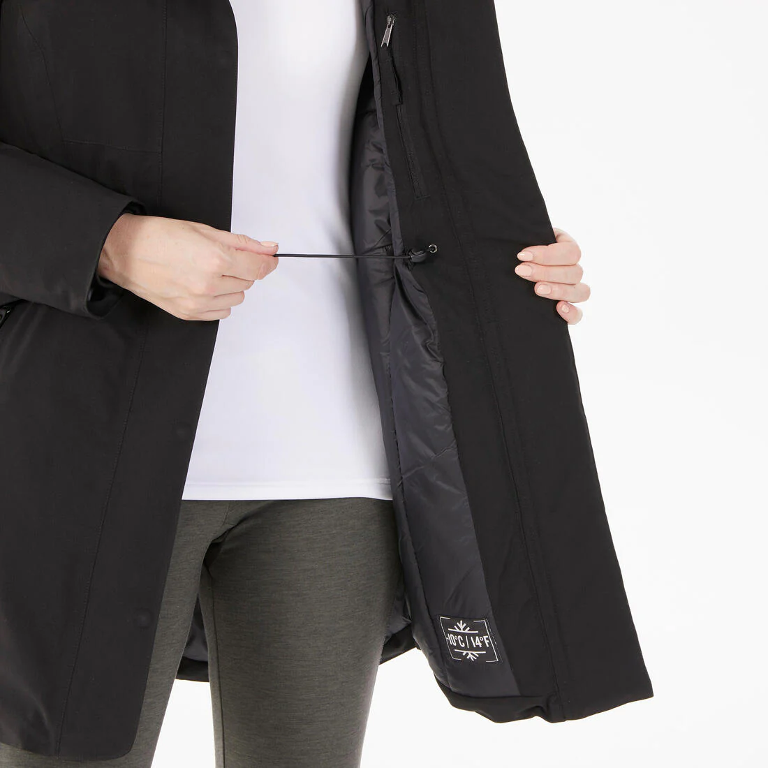 Parka de senderismo impermeable hasta -10 °C negra para mujer NH500 - Image 6