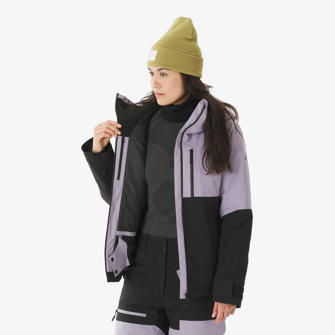 Chaqueta de Nieve Snb y Ski Mujer - Dreamscape 500 Cálida y Transpirable Morada - Image 9