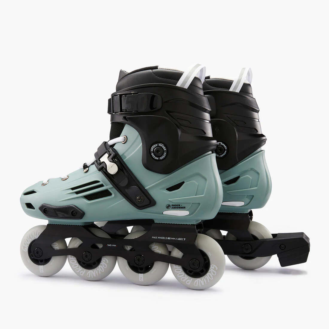 Patines en línea caqui claro para adulto Freeride MF500 - Image 15