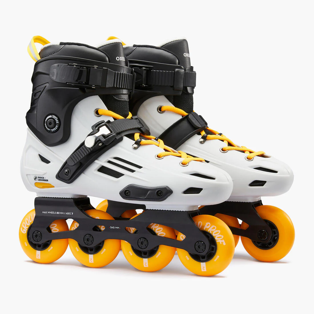 Patines en línea caqui claro para adulto Freeride MF500 - Image 3