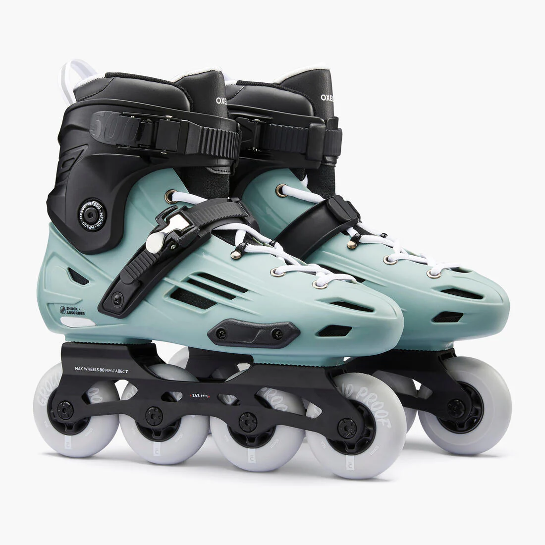 Patines en línea caqui claro para adulto Freeride MF500 - Image 4