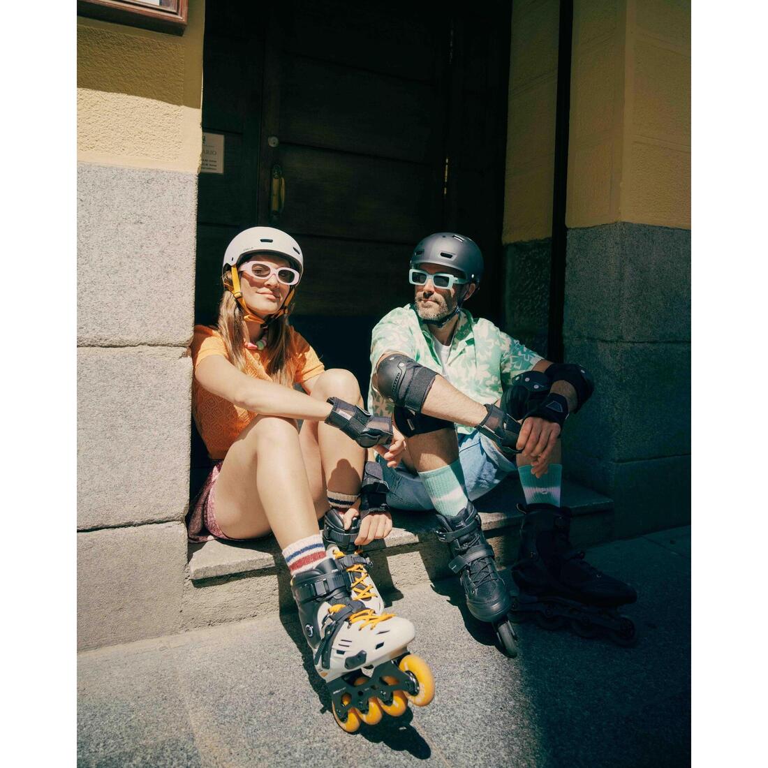 Patines en línea caqui claro para adulto Freeride MF500 - Image 78