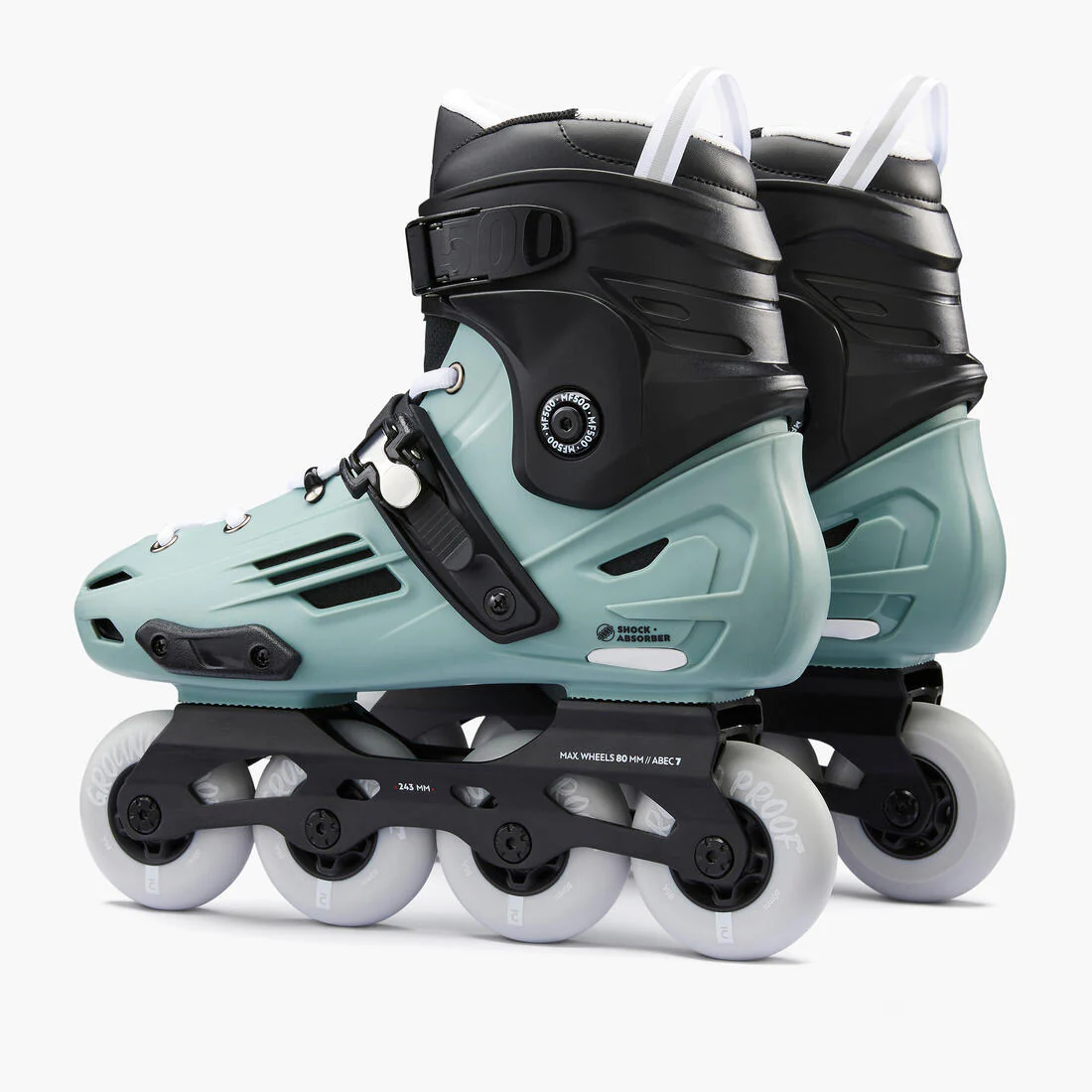 Patines en línea caqui claro para adulto Freeride MF500 - Image 9