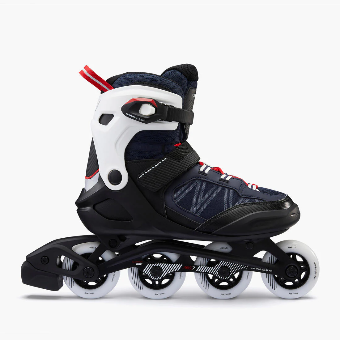 Patines en línea de fitness azul/rojo para adulto FIT500