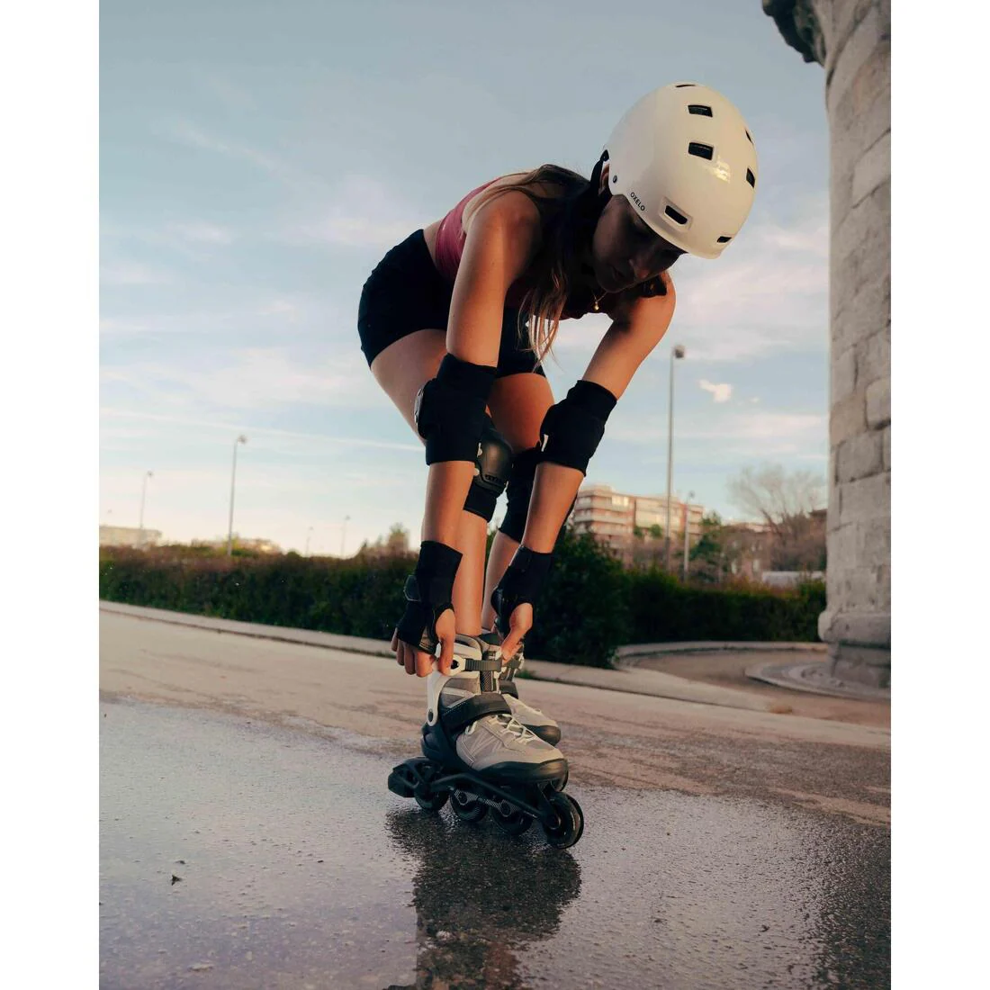 Patines en línea de fitness gris claro para adulto FIT500 - Image 13