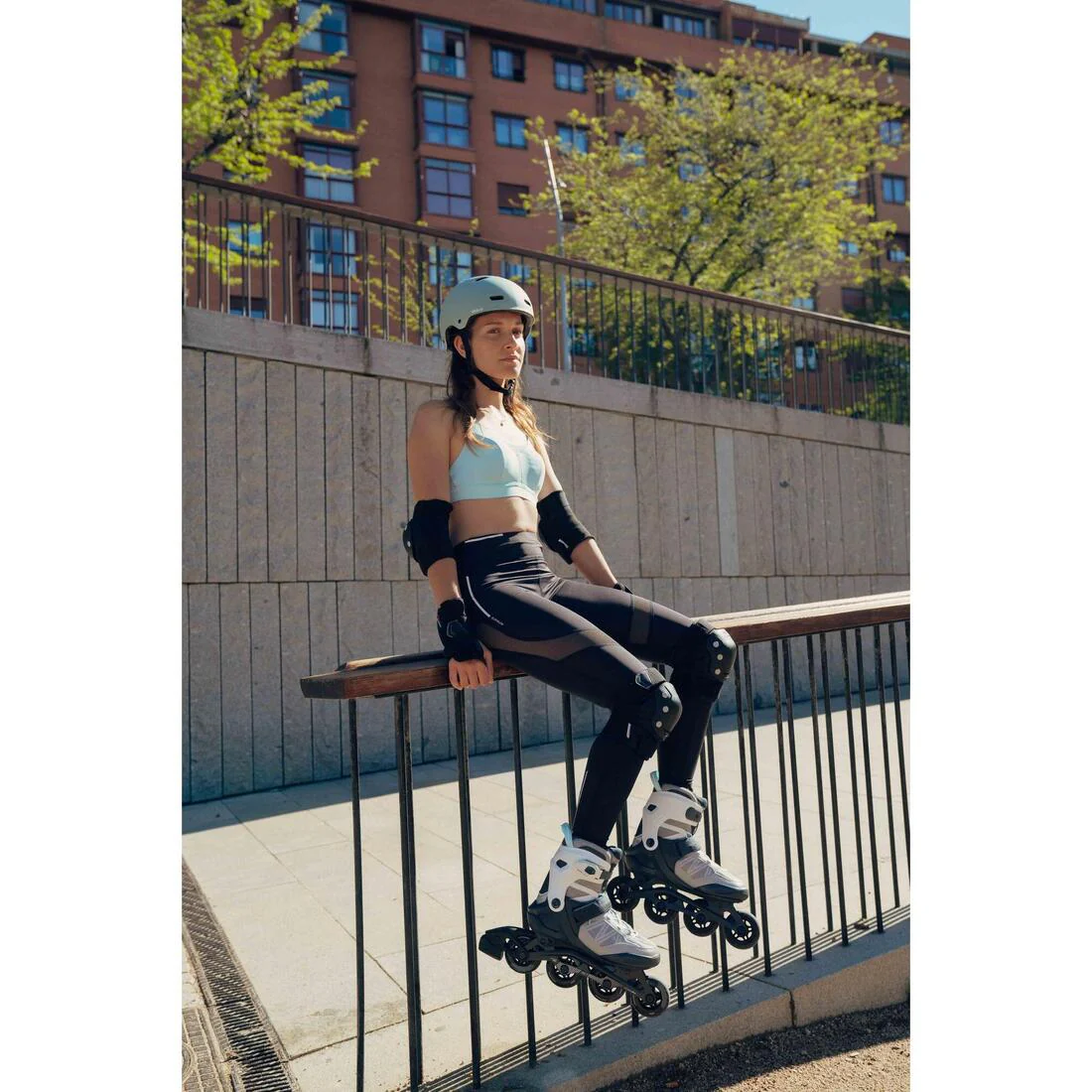 Patines en línea de fitness gris claro para adulto FIT500 - Image 15