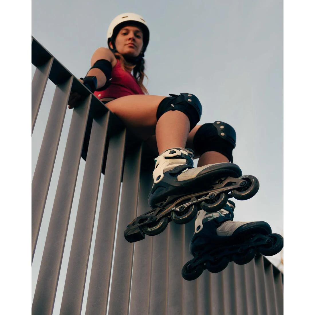 Patines en línea de fitness gris claro para adulto FIT500 - Image 16