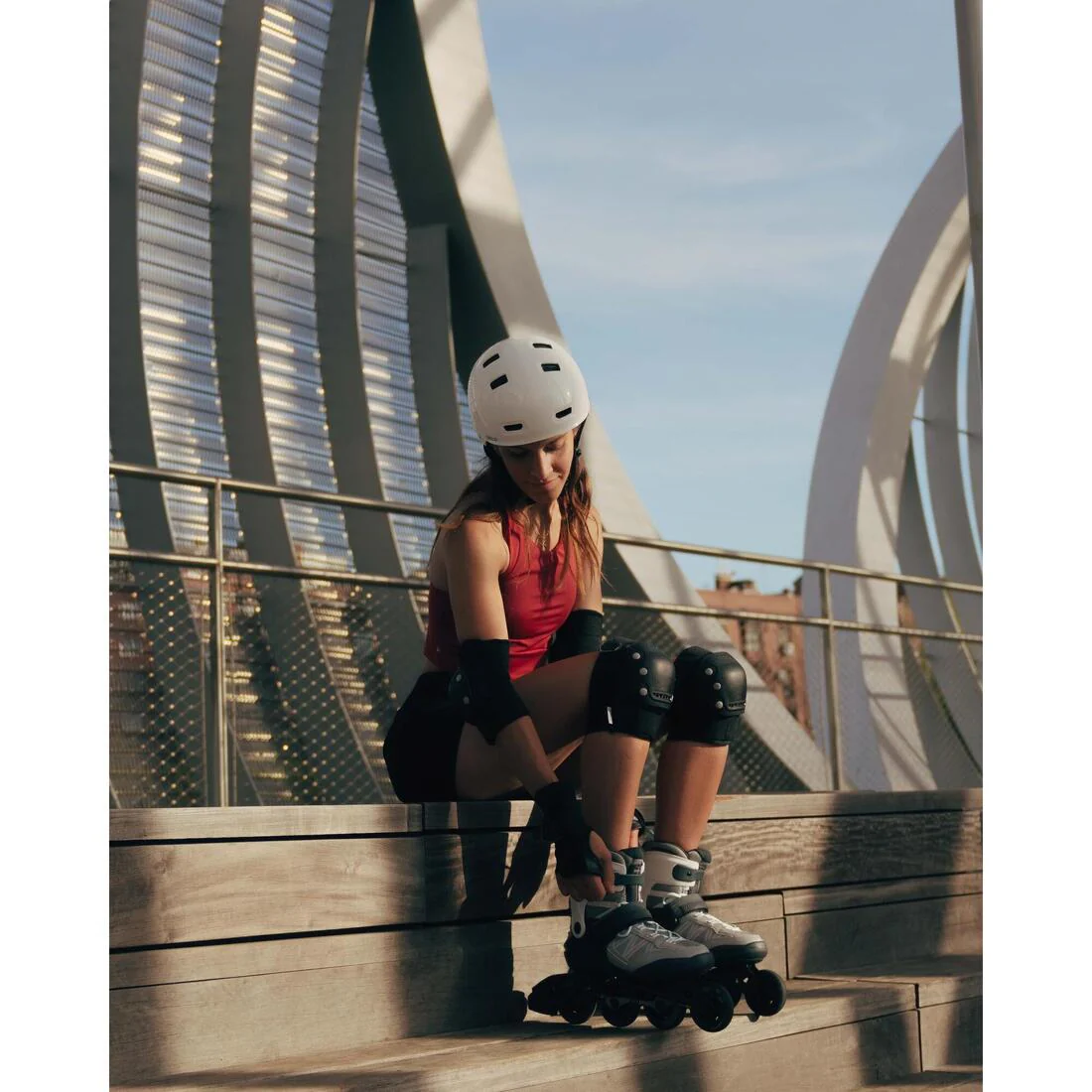 Patines en línea de fitness gris claro para adulto FIT500 - Image 19