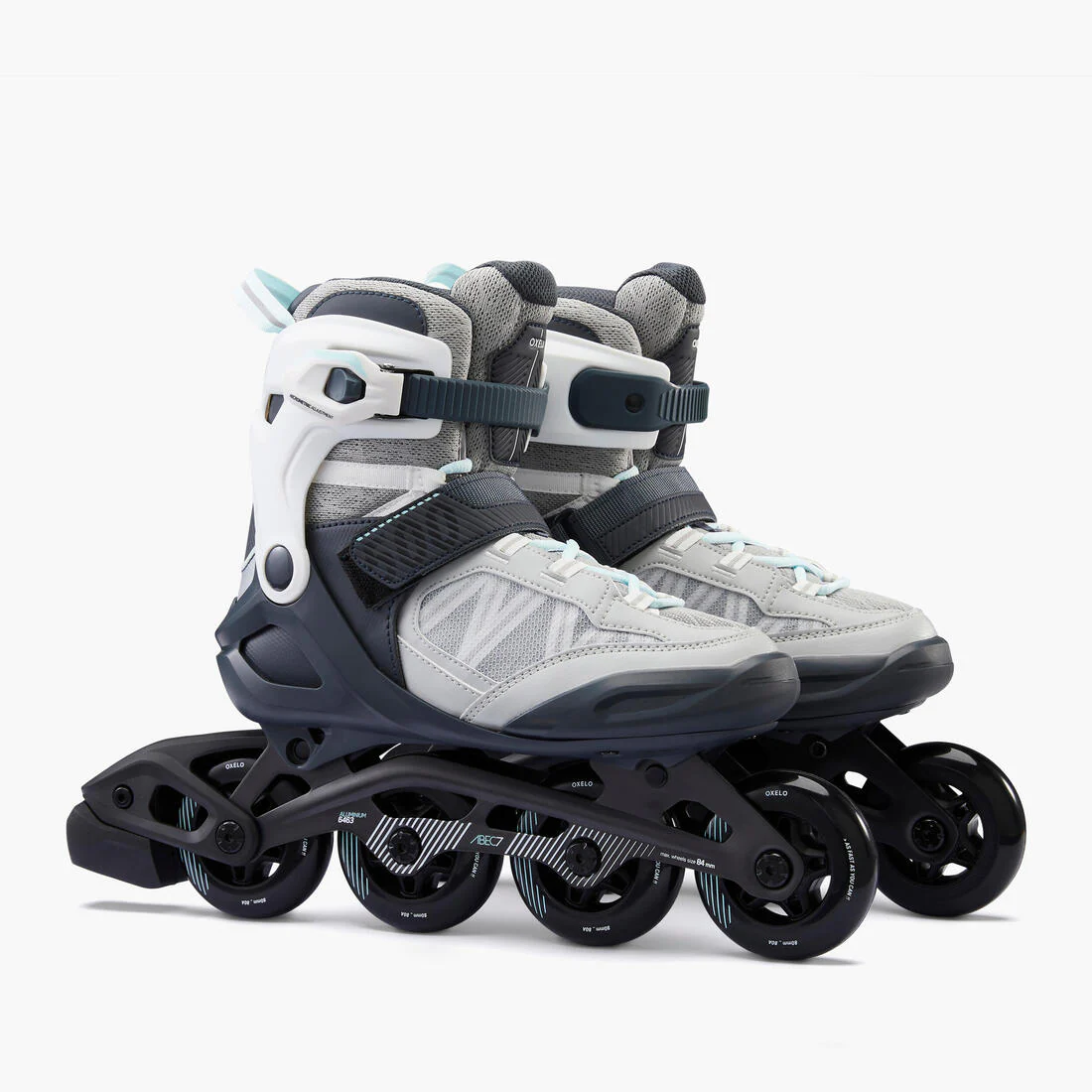 Patines en línea de fitness gris claro para adulto FIT500 - Image 2