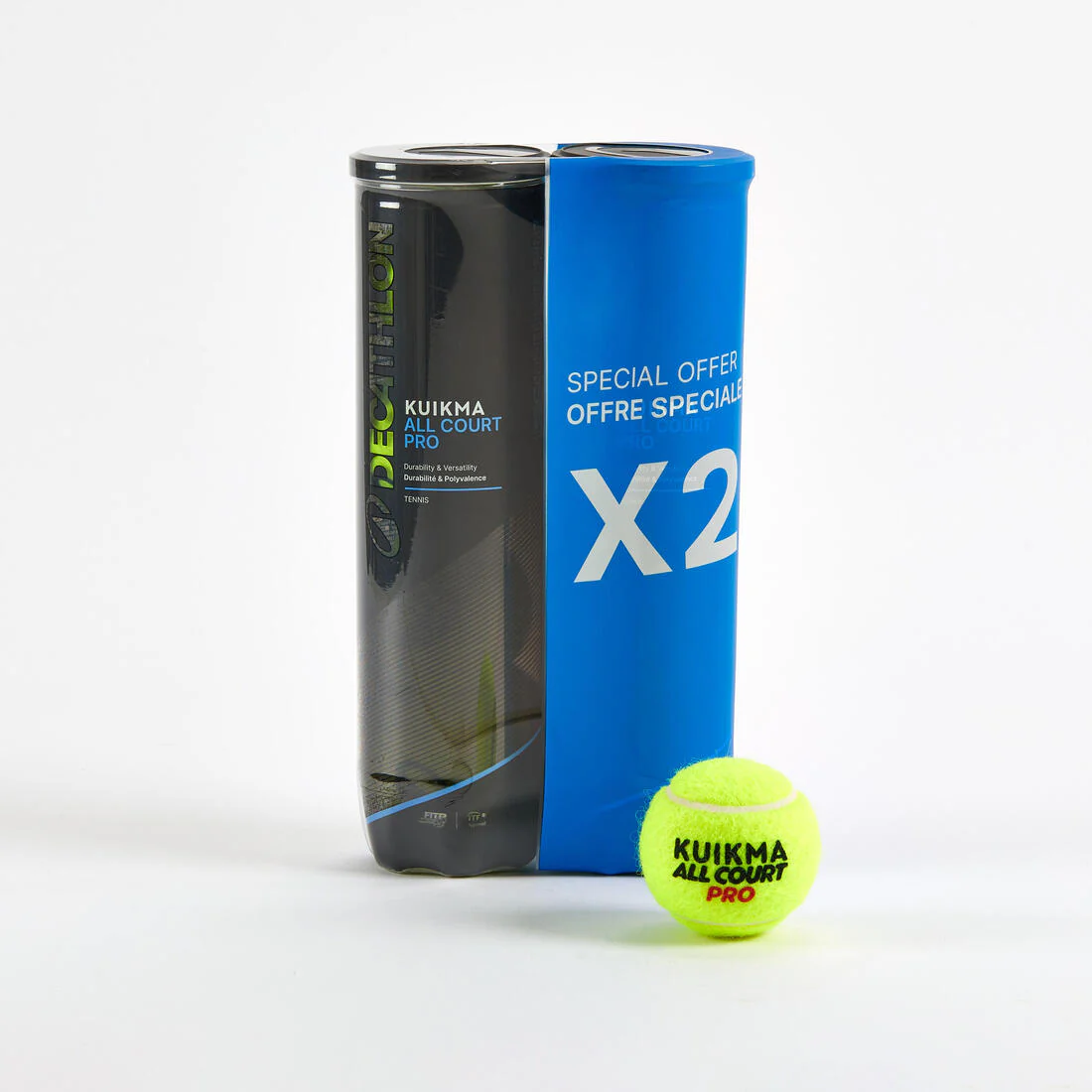 Pelota de tenis polivalente - ARTENGO Comfort Pro * 4 AMARILLO 2 Tubos - Image 3