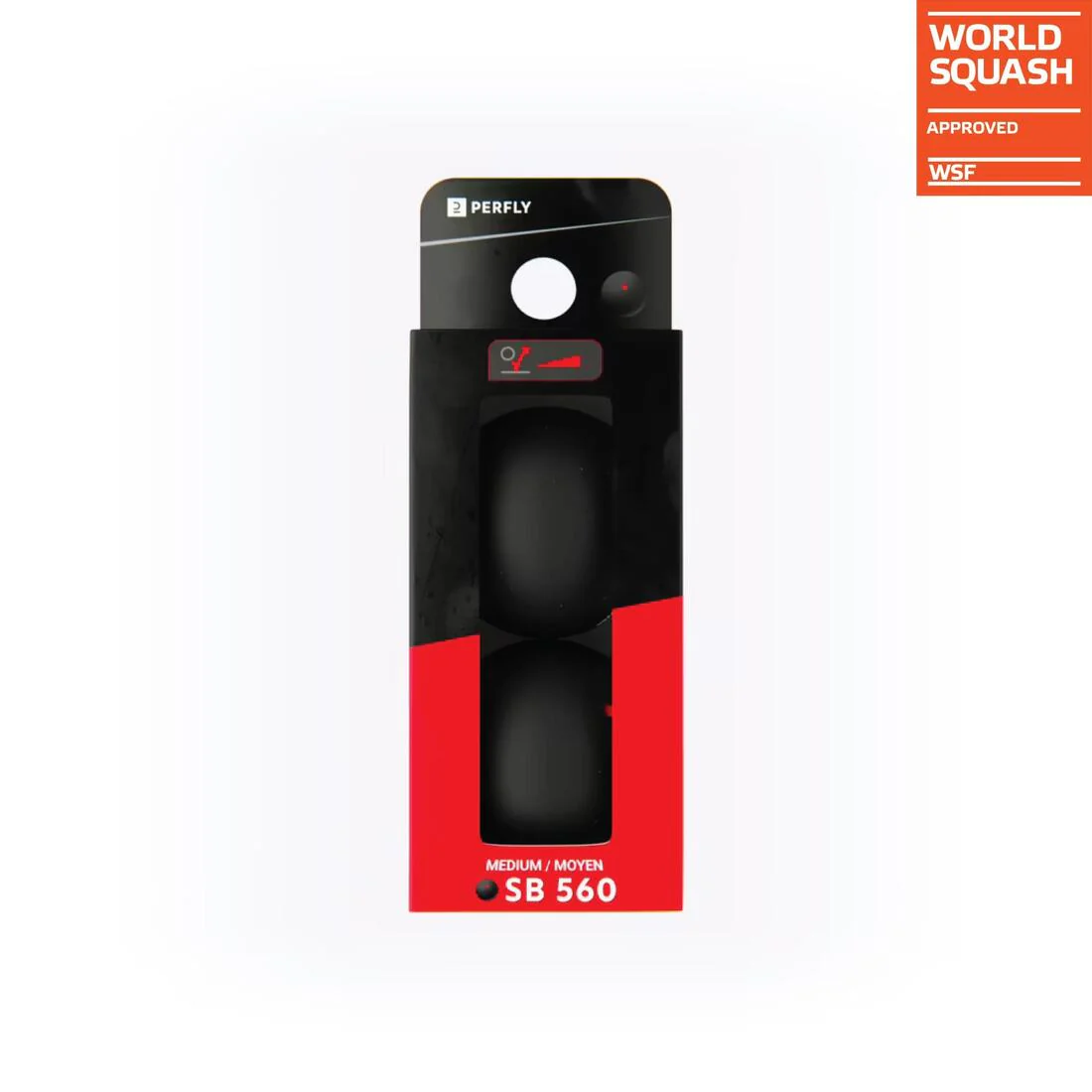 Pelotas de squash con punto rojo Perfly SB 560 (2) - Image 3