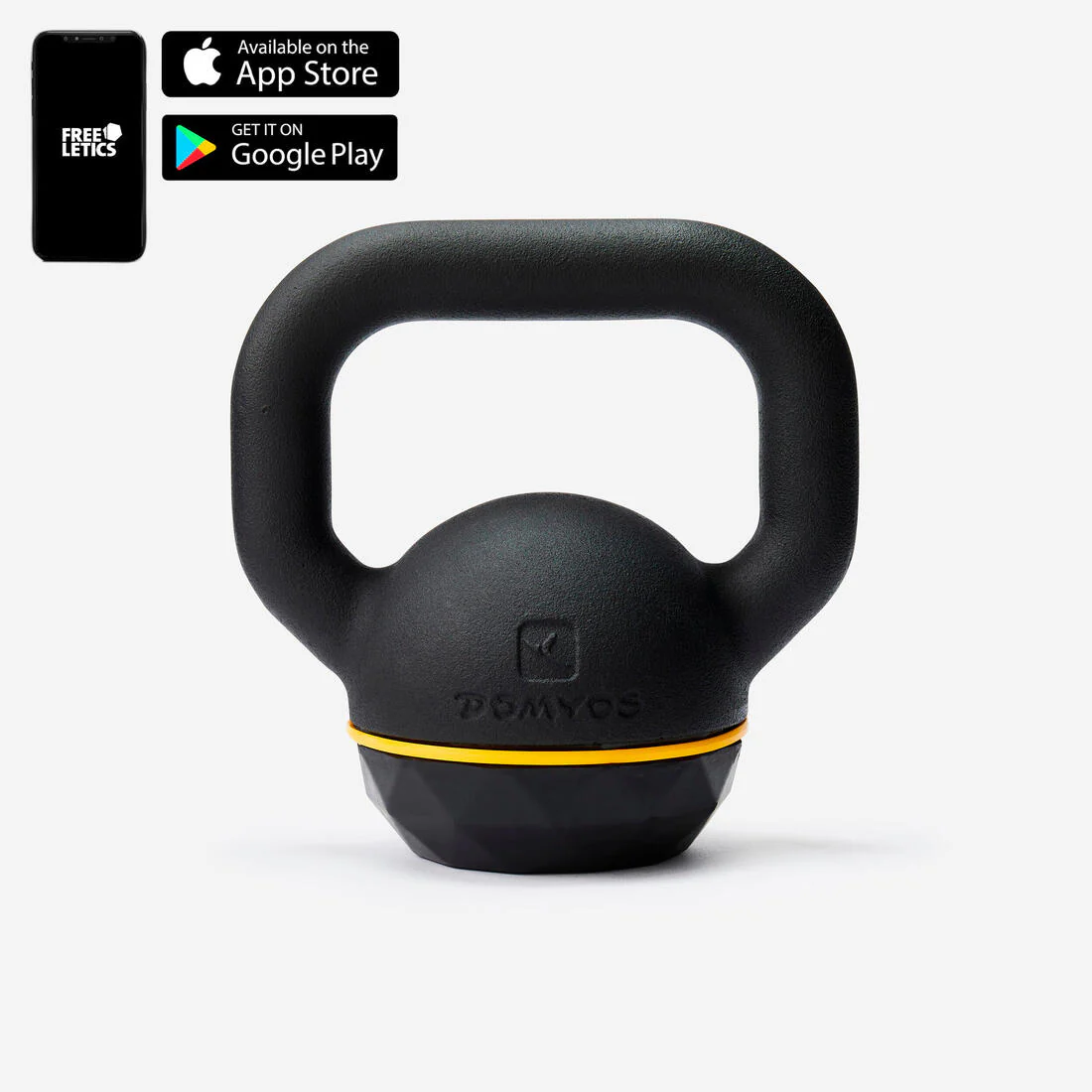Pesa de hierro fundido con base de goma de 12 kg Kettlebell - Image 2