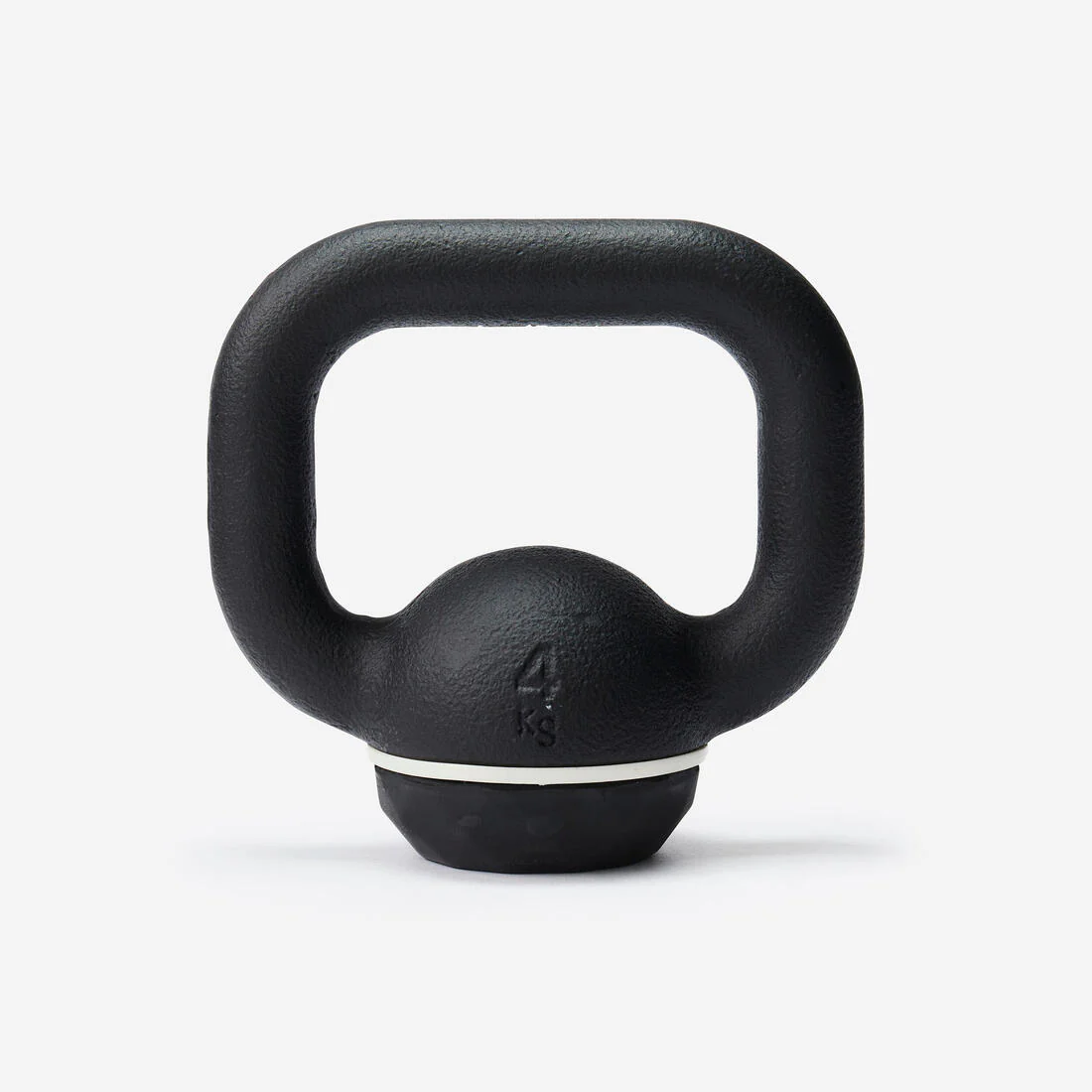 Pesa de hierro fundido con base de goma de 4 kg Kettlebell