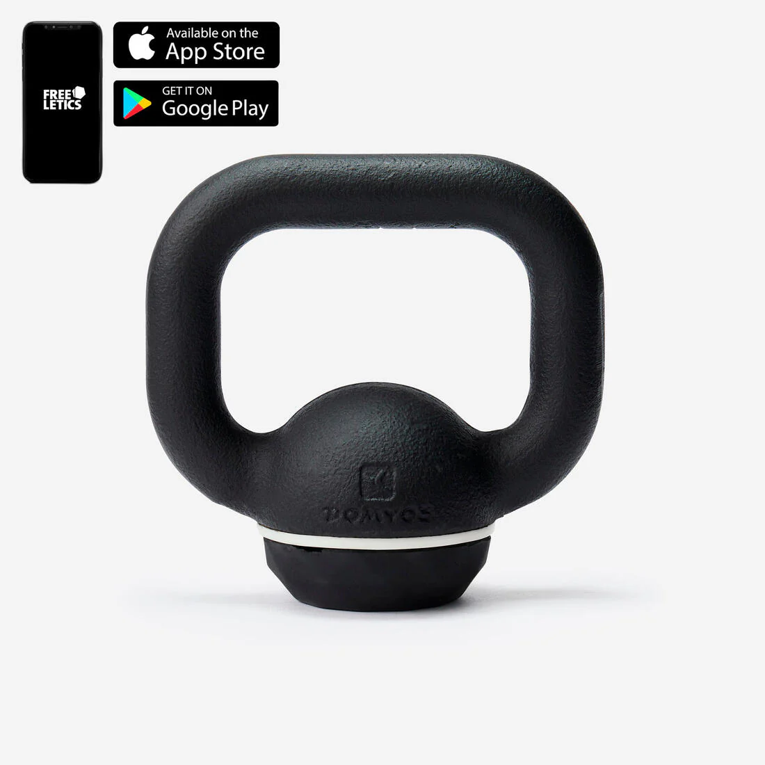 Pesa de hierro fundido con base de goma de 4 kg Kettlebell - Image 2
