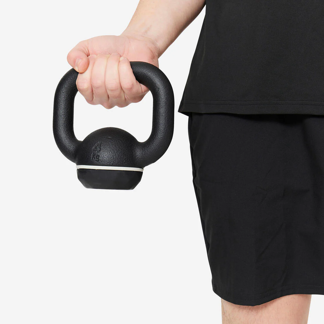 Pesa de hierro fundido con base de goma de 4 kg Kettlebell - Image 3