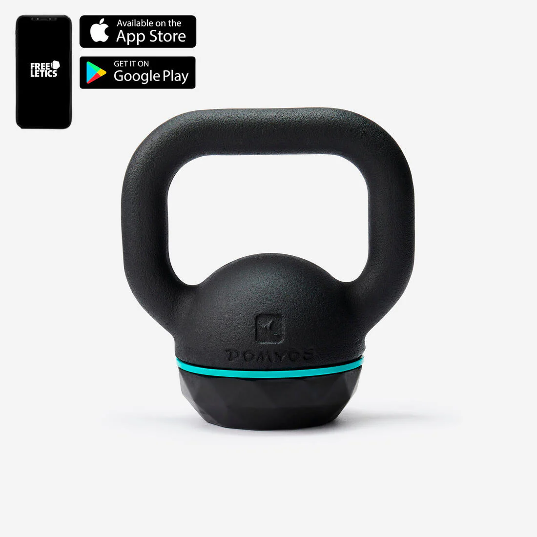 Pesa de hierro fundido con base de goma de 6 kg Kettlebell - Image 2