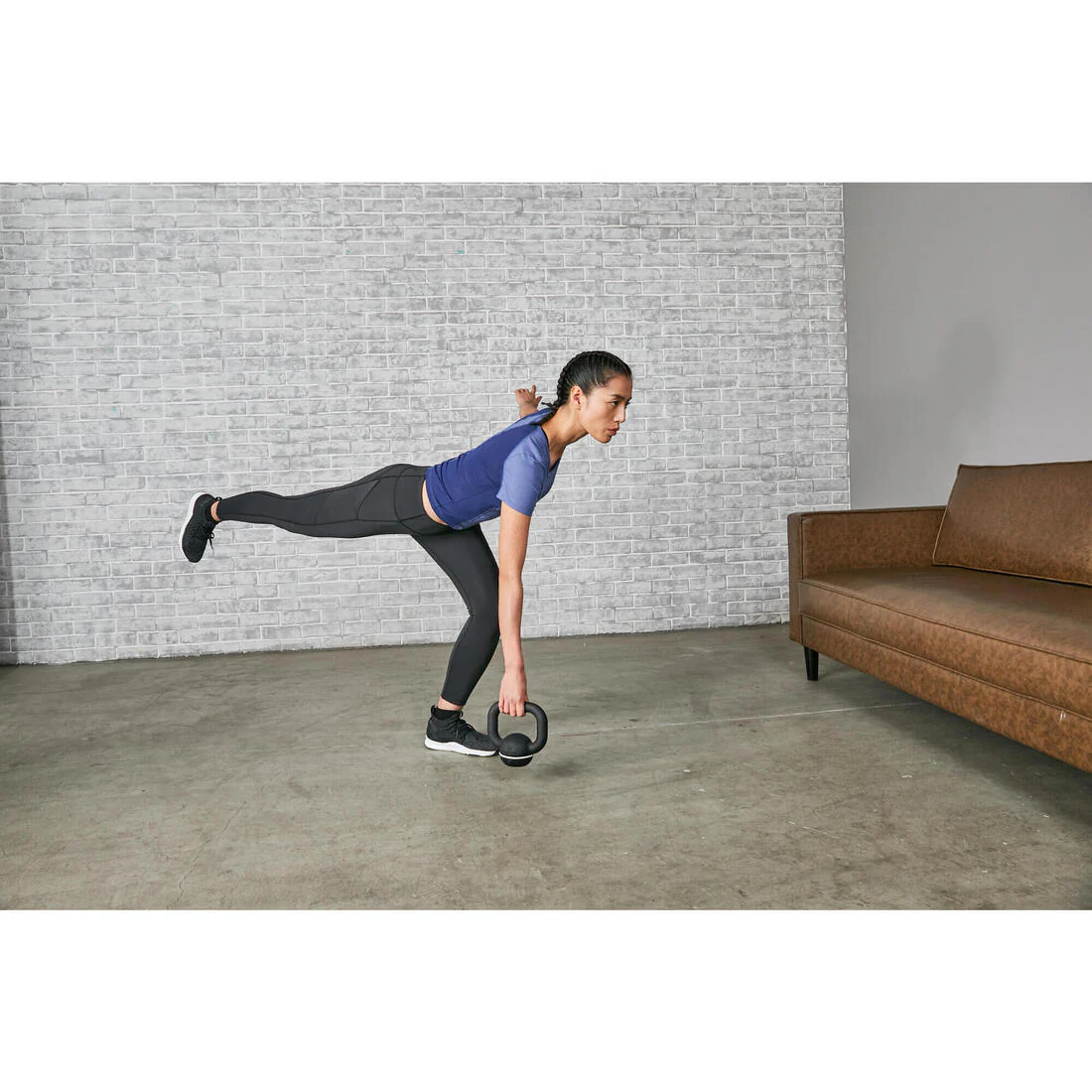 Pesa de hierro fundido con base de goma de 6 kg Kettlebell - Image 5