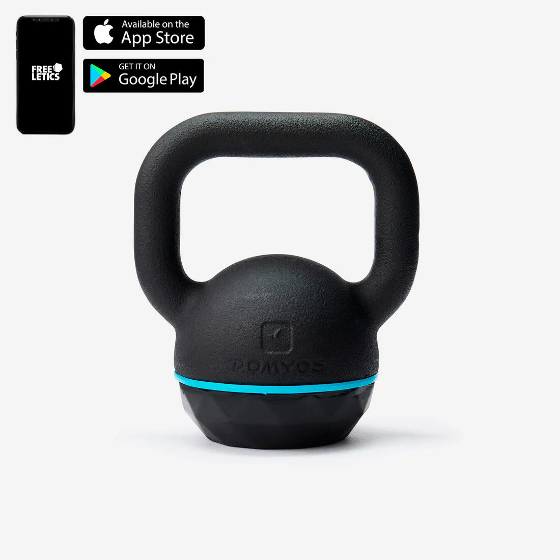 Pesa de hierro fundido con base de goma de 8 kg Kettlebell - Image 2