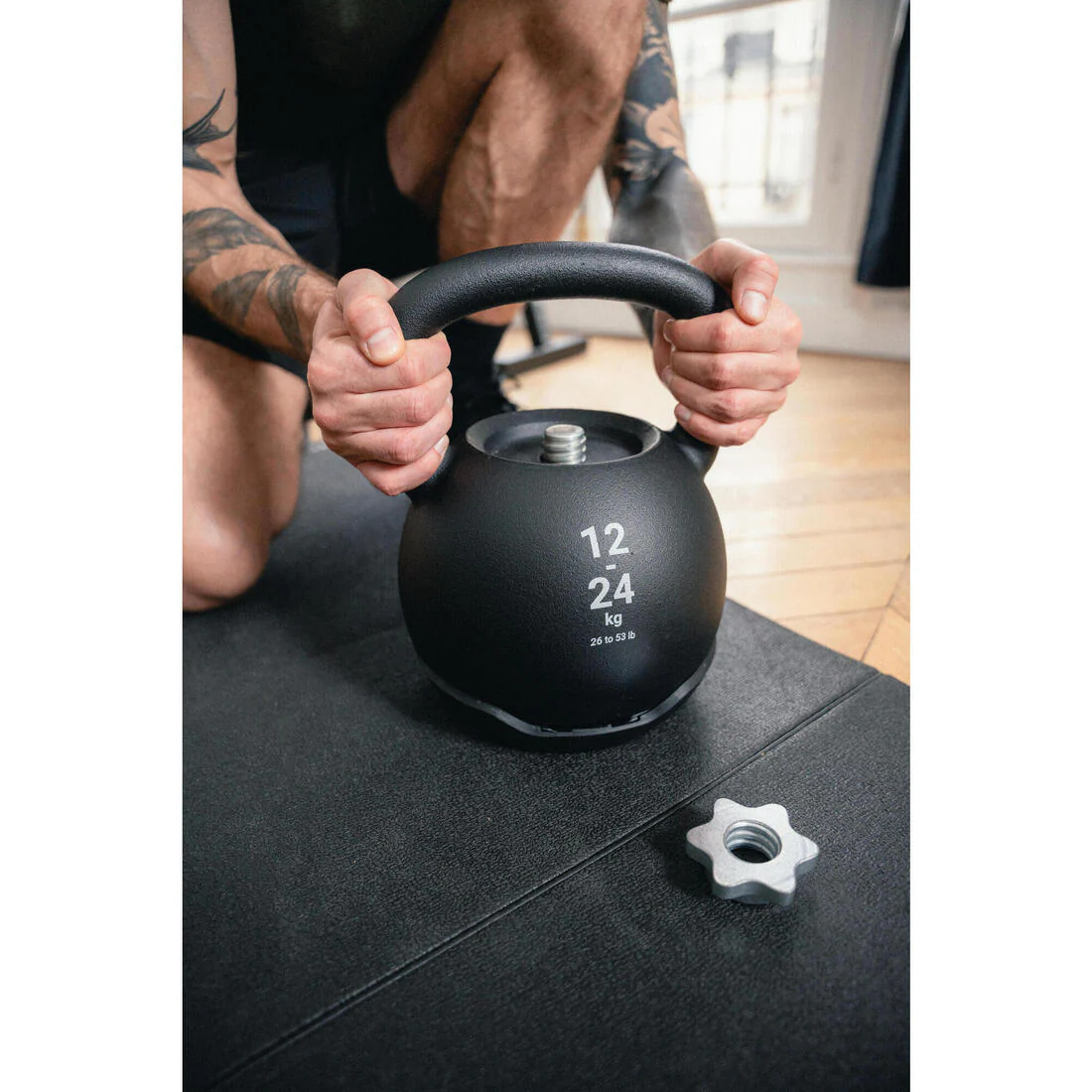 Pesa rusa de musculación y cross training ajustable de 12 a 24 kg - Image 7