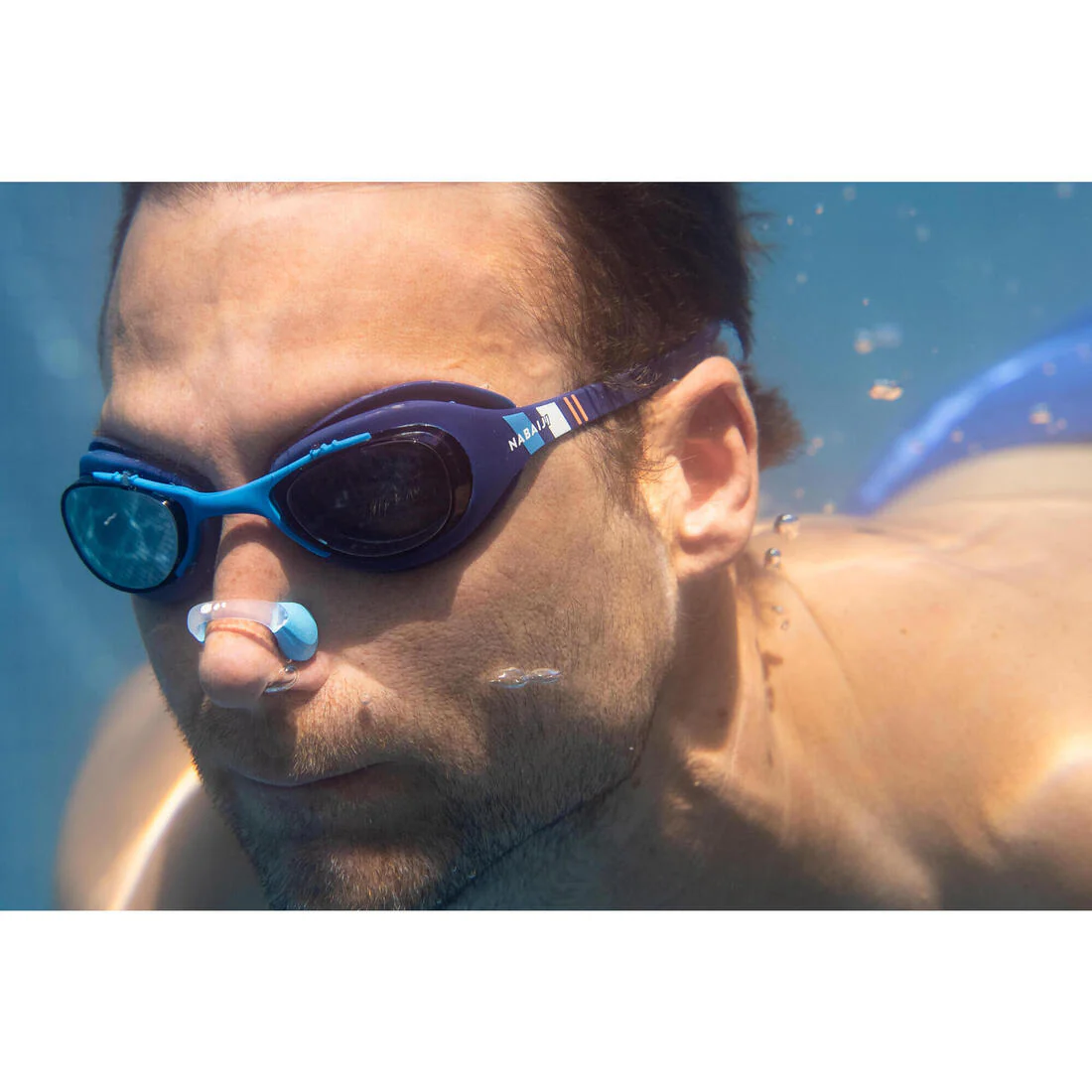 Pinza nasal de natación azul - Image 4