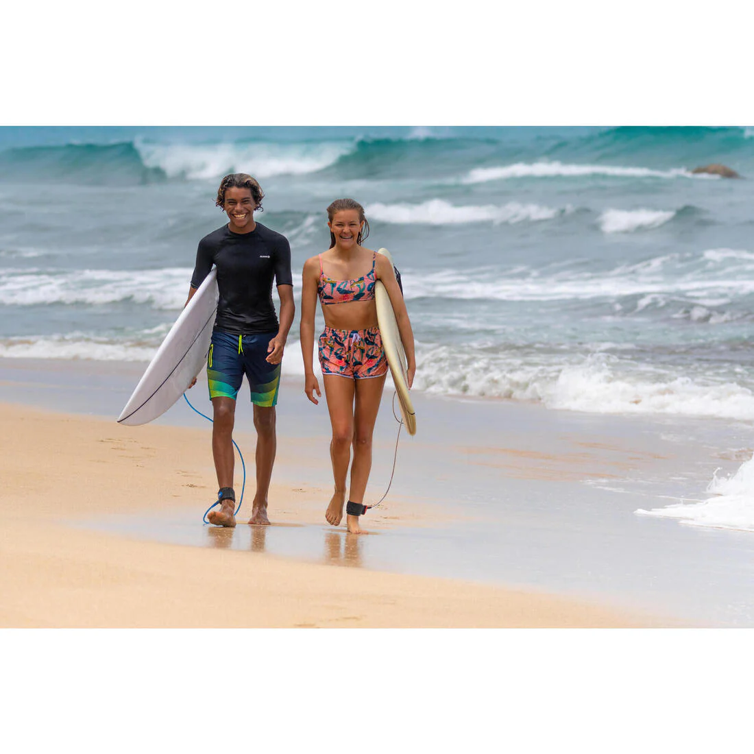 Playera anti-UV coral para niños - Image 16