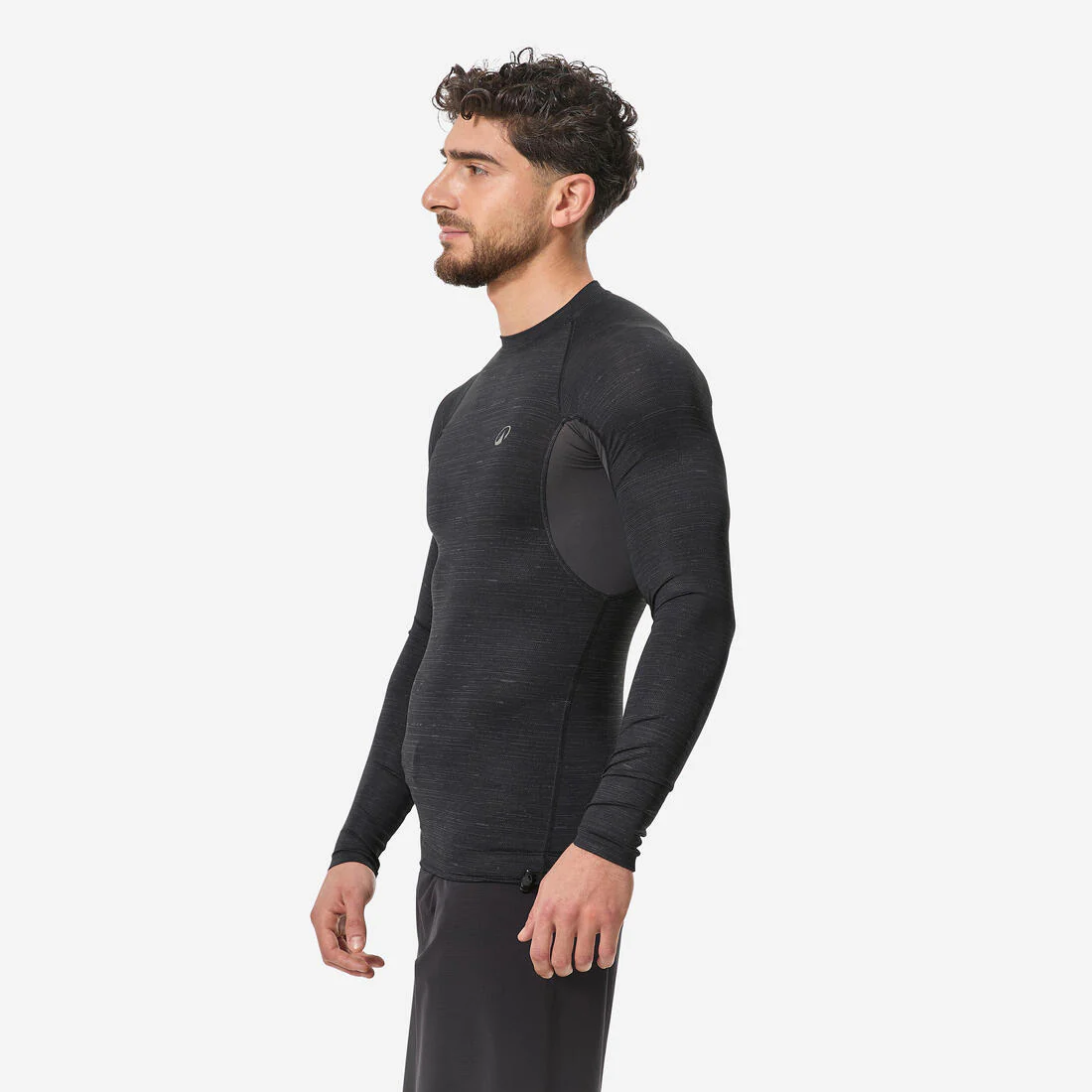 Playera anti-UV de manga larga negra para hombre 900 - Image 5