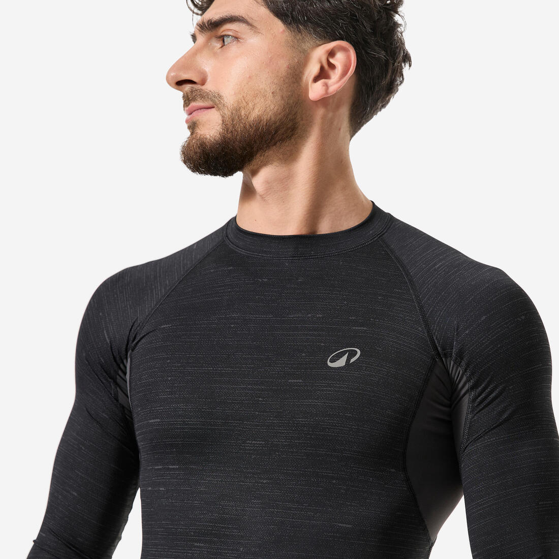 Playera anti-UV de manga larga negra para hombre 900 - Image 6