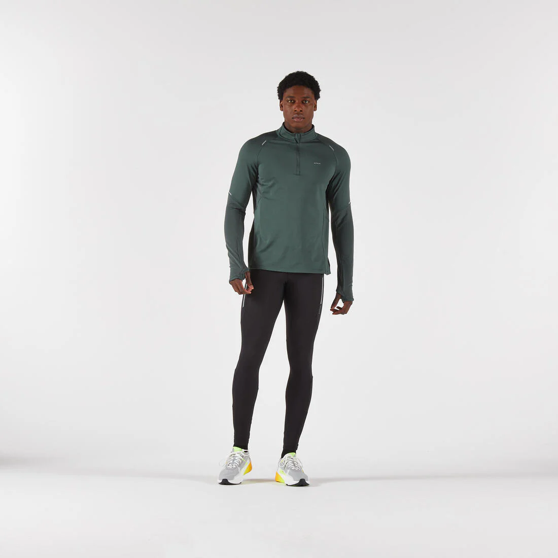 Playera cálida manga larga 1/2 cremallera hombre, Kiprun Run 500 Warm - Image 2