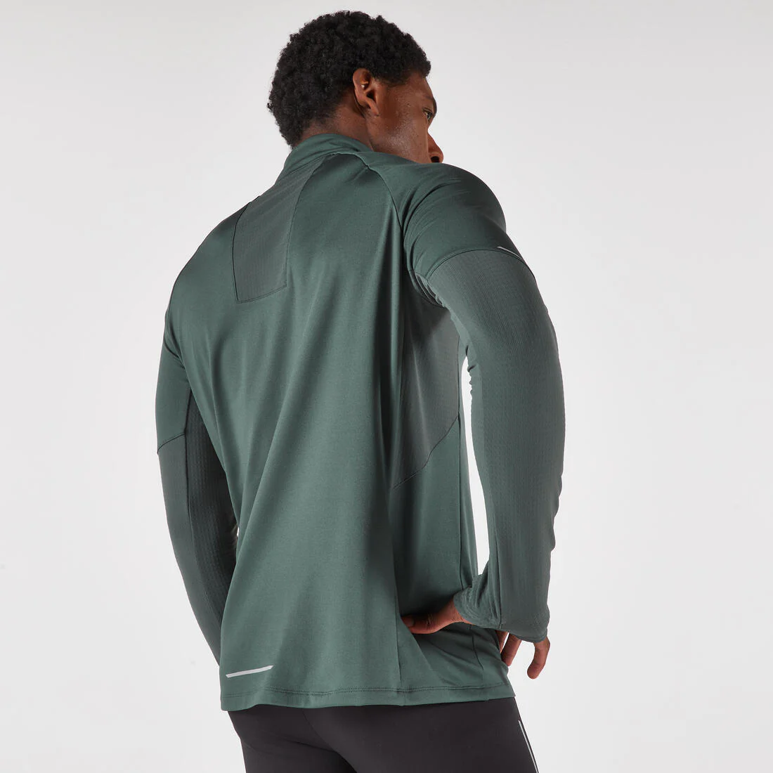 Playera cálida manga larga 1/2 cremallera hombre, Kiprun Run 500 Warm - Image 3