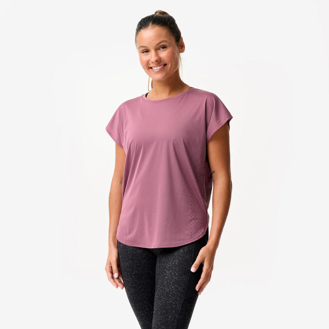 Playera Cardio Training Mujer Negro Corte Láser - Image 2