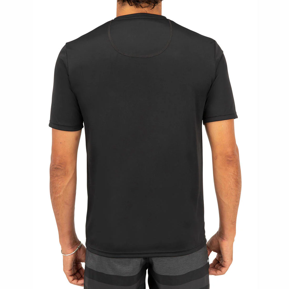 Playera con protección solar/Top de surf para pombre - Anti-UV - Manga Corta - Negro - Image 3