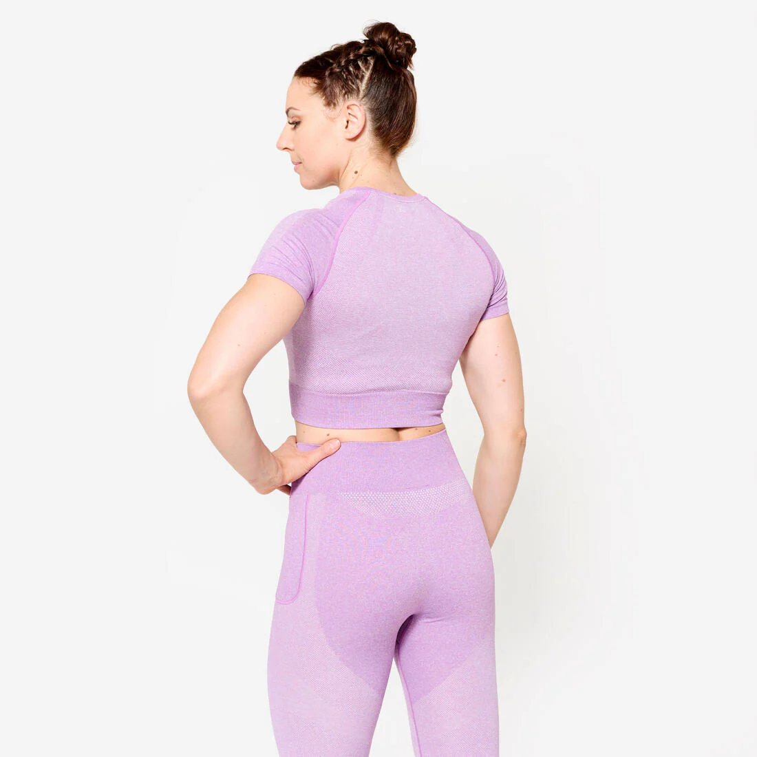 Playera Crop-Top Fitness Sin Costuras Manga Corta - Image 8